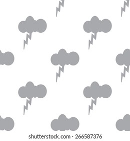 New Storm white and black seamless pattern for web design. Vector symbol
