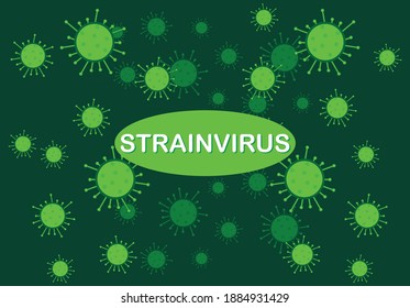 New Strain virus vector illustration. 