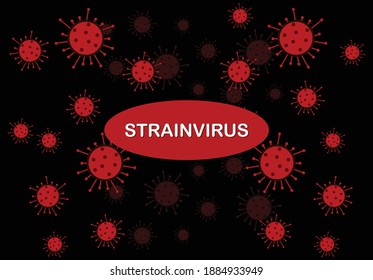 Nueva ilustración vectorial del virus de la cepa. 