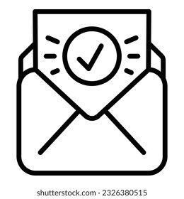 New study mail icon outline vector. Online exam. Education test