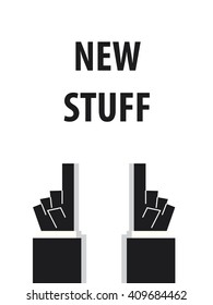 NEW STUFF typography vector illustration