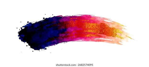 Novo estilo abstrato pintura traçado aquarela splash fundo isolado