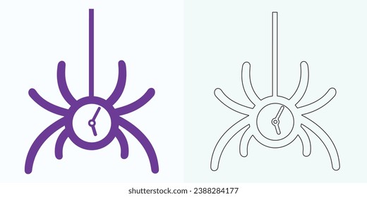New style Analog clock flat vector icon. Symbol of time management, chronometer with hour, minute, and second arrow. Simple illustration isolated on a white background.