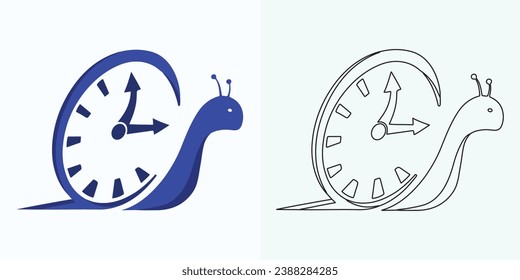 New style Analog clock flat vector icon. Symbol of time management, chronometer with hour, minute, and second arrow. Simple illustration isolated on a white background.