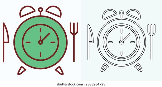 new style Analog clock flat vector icon. Symbol of time management, chronometer with hour, minute, and second arrow. Simple illustration isolated on a white background.
