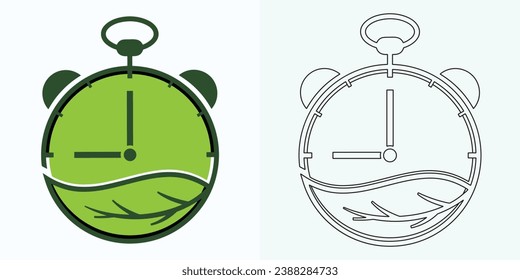 new style Analog clock flat vector icon. Symbol of time management, chronometer with hour, minute, and second arrow. Simple illustration isolated on a white background.