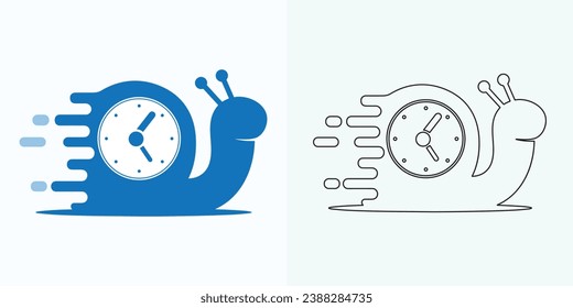 new style Analog clock flat vector icon. Symbol of time management, chronometer with hour, minute, and second arrow. Simple illustration isolated on a white background.
