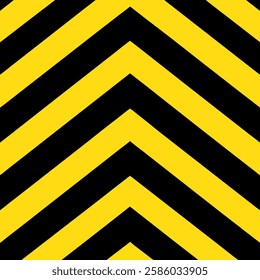 new style black and yellow warning chevron vector icon with white background