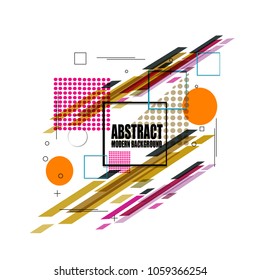 new style color modern abstract polygonal circle triangular geometric background label sticker web banner isolated vector illustration