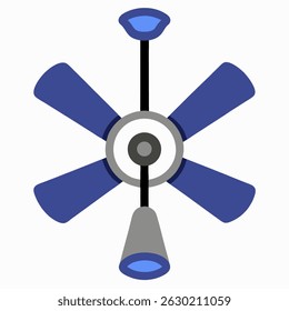 new style electronic celling fan, hanging fan vector icon on white background