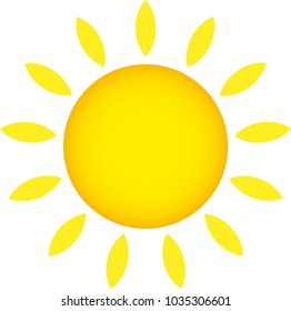 New style icon sun vector