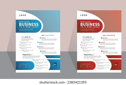 New style layout flyer, easy editable, business flyer design template.