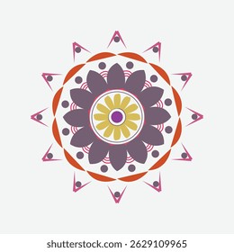 Nuevo diseño de mandala de estilo hecho por ilustración.