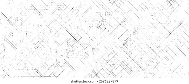 Novo estilo antigo diagrama de conceito de diagrama de circuito plano de fundo.	