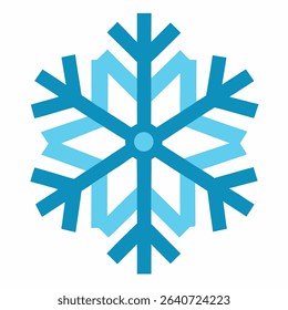 new style snowflake vector icon on white background
