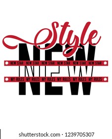 new style,for t-shirt,slogan new style,for t-shirt,slogan