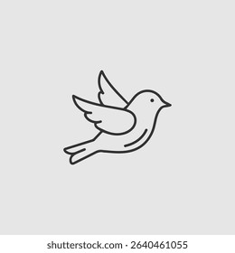 new stylish bird icon design