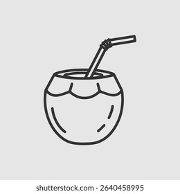 new stylish coconut water logo icon design
