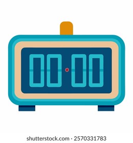 new stylish digital alarm clock with white background