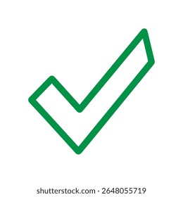 new stylish green cheak mark icon