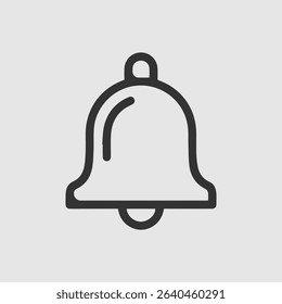 new stylish line bell icon design
