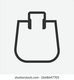 Nuevo icono de bolso negro de línea con estilo