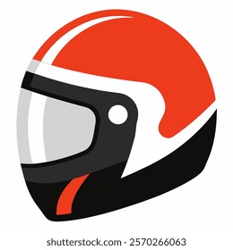 new stylish motorcycle helmet vector icon on white background