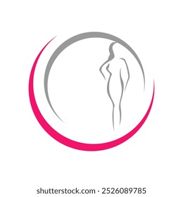 Nueva silueta elegante del logotipo del Vector de la mujer de la belleza para la dieta de la aptitud 
Spa Health Yoga Beauty Company 