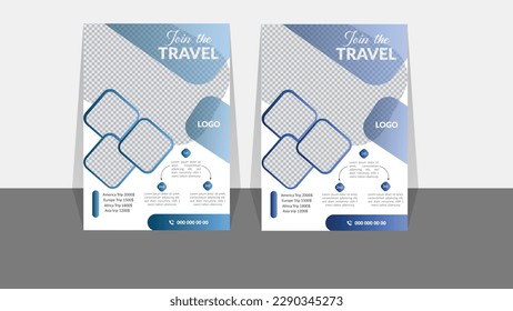 New stylish travel flyer design template