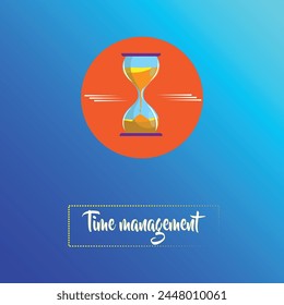 New stylish vector time management concept illustration