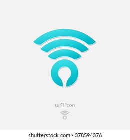 new stylish wireless icon and wifi logo. isolated vector radio wave symbol. free internet connection zone sign. technology concept logotype design