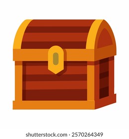 new stylish wooden chest vector icon with white background