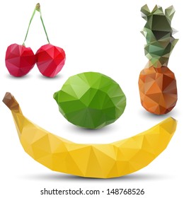 new stylized geometric fruits