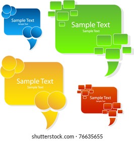 new stylized speech bubbles