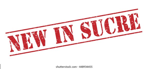 new in sucre vector stamp on white background