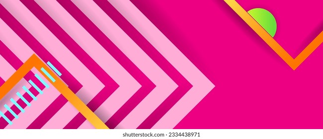 New Summer Barbie pink background Bright color design backgrounds template summer juicy background with geometric elements.jpg