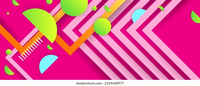 New Summer Barbie pink background Bright color design backgrounds template summer juicy background with geometric elements.jpg