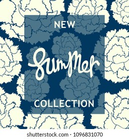 New Summer collection. Design poster for advertising. Vector illustration