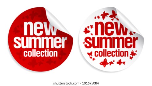 New summer collection stickers set.