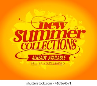 New summer collections advertising vector banner design