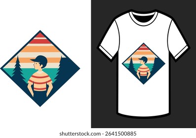 New summer retro stipe t-shirt design for all 