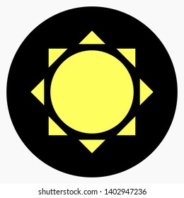 New Sun icon isolated minimal single flat linear icon for application and info-graphic. Commercial line vector icon for websites and mobile minimalistic flat design.