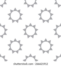 New Sun white and black seamless pattern for web design. Vector symbol