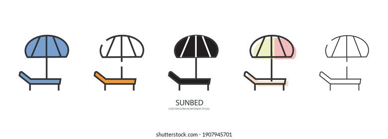 new Sunbed vector type icon