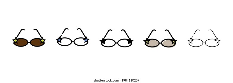 new sunglasses vector type icon
