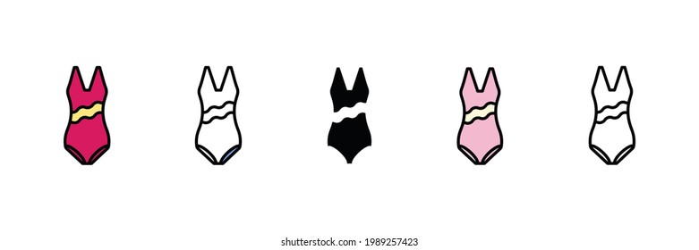new swimwear vector type icon