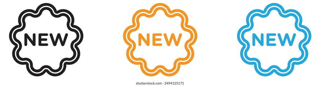 New symbol icon vector logo set collection for web app ui