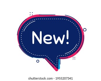 New symbol. Thought bubble vector banner. Special offer sign. New arrival. Dialogue or thought speech balloon shape. Arrivals chat think speech bubble. Infographic cloud message. Vector