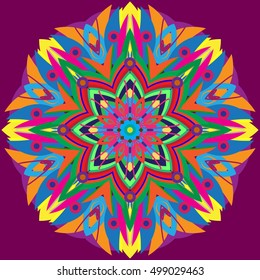 New symmetrical abstract mandala. Decorative object can be used for wallpaper, pattern fills, web pages, surface textures.