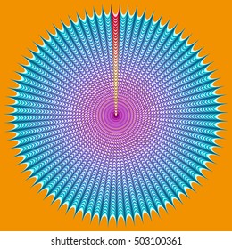 New symmetrical abstract mandala. Decorative object can be used for wallpaper, pattern fills, web pages, surface textures.